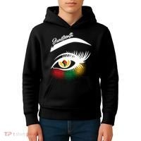 Juneteenth Red Gold Green Eyelashes  Kids Hoodie thumb 4