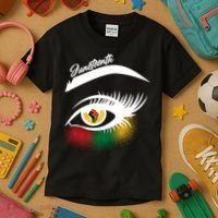 Juneteenth Red Gold Green Eyelashes  Kids T-Shirt thumb 3