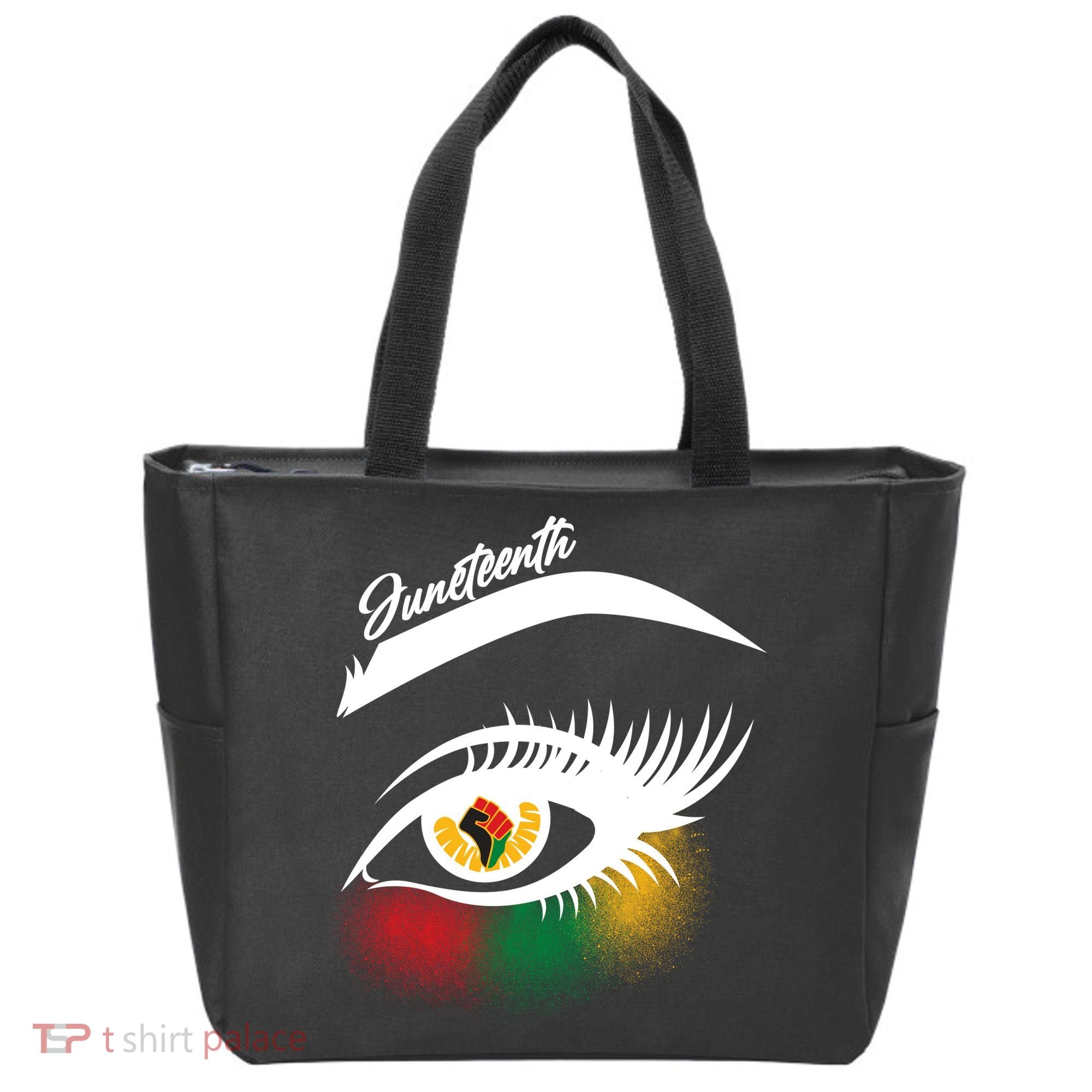 Juneteenth Red Gold Green Eyelashes  Tote Bag
