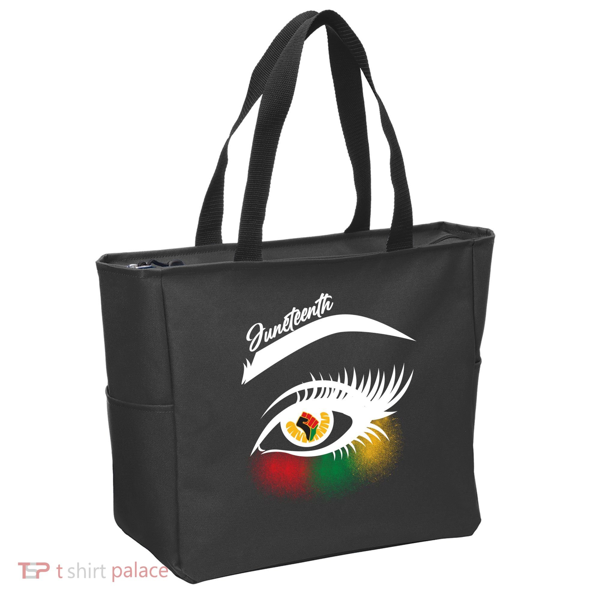 Juneteenth Red Gold Green Eyelashes  Tote Bag