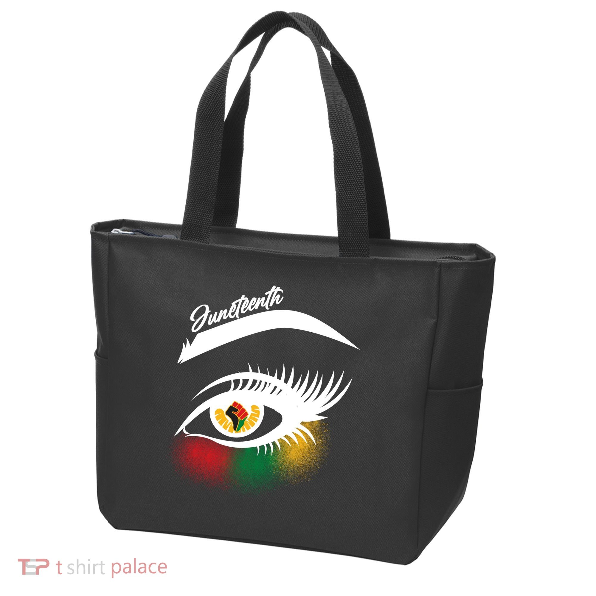 Juneteenth Red Gold Green Eyelashes  Tote Bag