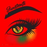 Juneteenth Red Gold Green Eyelashes  Santa Hat thumb 1