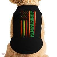 Juneteenth Red Gold Green USA Flag Doggie Tank thumb 0