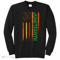 Juneteenth Red Gold Green USA Flag Sweatshirt thumb 0