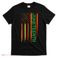 Juneteenth Red Gold Green USA Flag T-Shirt thumb 0