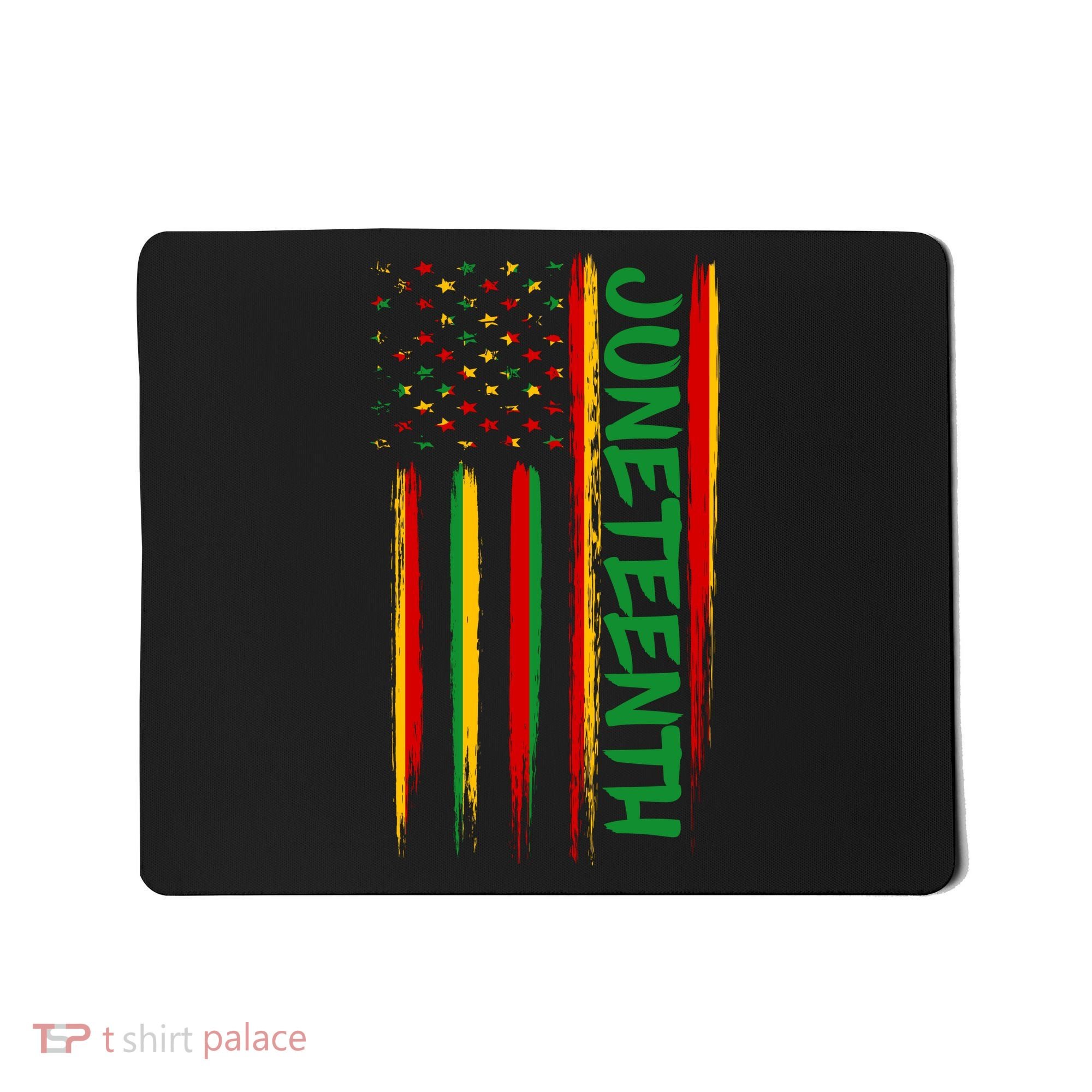 Juneteenth Red Gold Green USA Flag Mousepad