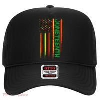 Juneteenth Red Gold Green USA Flag Hat thumb 0