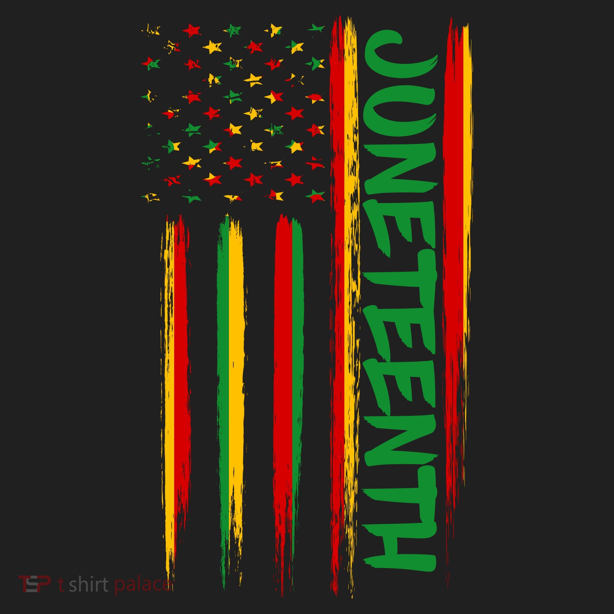 Juneteenth Red Gold Green USA Flag Hat