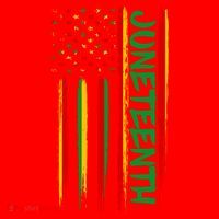 Juneteenth Red Gold Green USA Flag Santa Hat thumb 1