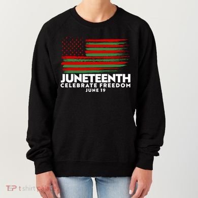 Juneteenth US Flag Celebrate Freedom June 19 Women's Sweatshirt