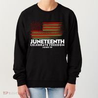 Juneteenth US Flag Celebrate Freedom June 19 Women's Sweatshirt thumb 0
