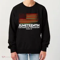 Juneteenth US Flag Celebrate Freedom June 19 Women's Sweatshirt thumb 0