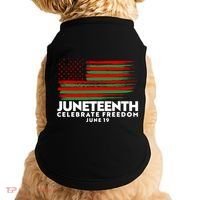 Juneteenth US Flag Celebrate Freedom June 19 Doggie Tank thumb 0
