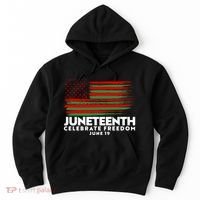 Juneteenth US Flag Celebrate Freedom June 19 Hoodie thumb 0