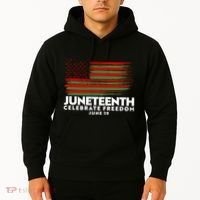 Juneteenth US Flag Celebrate Freedom June 19 Hoodie thumb 2
