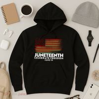 Juneteenth US Flag Celebrate Freedom June 19 Hoodie thumb 3