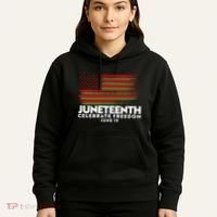 Juneteenth US Flag Celebrate Freedom June 19 Hoodie thumb 5