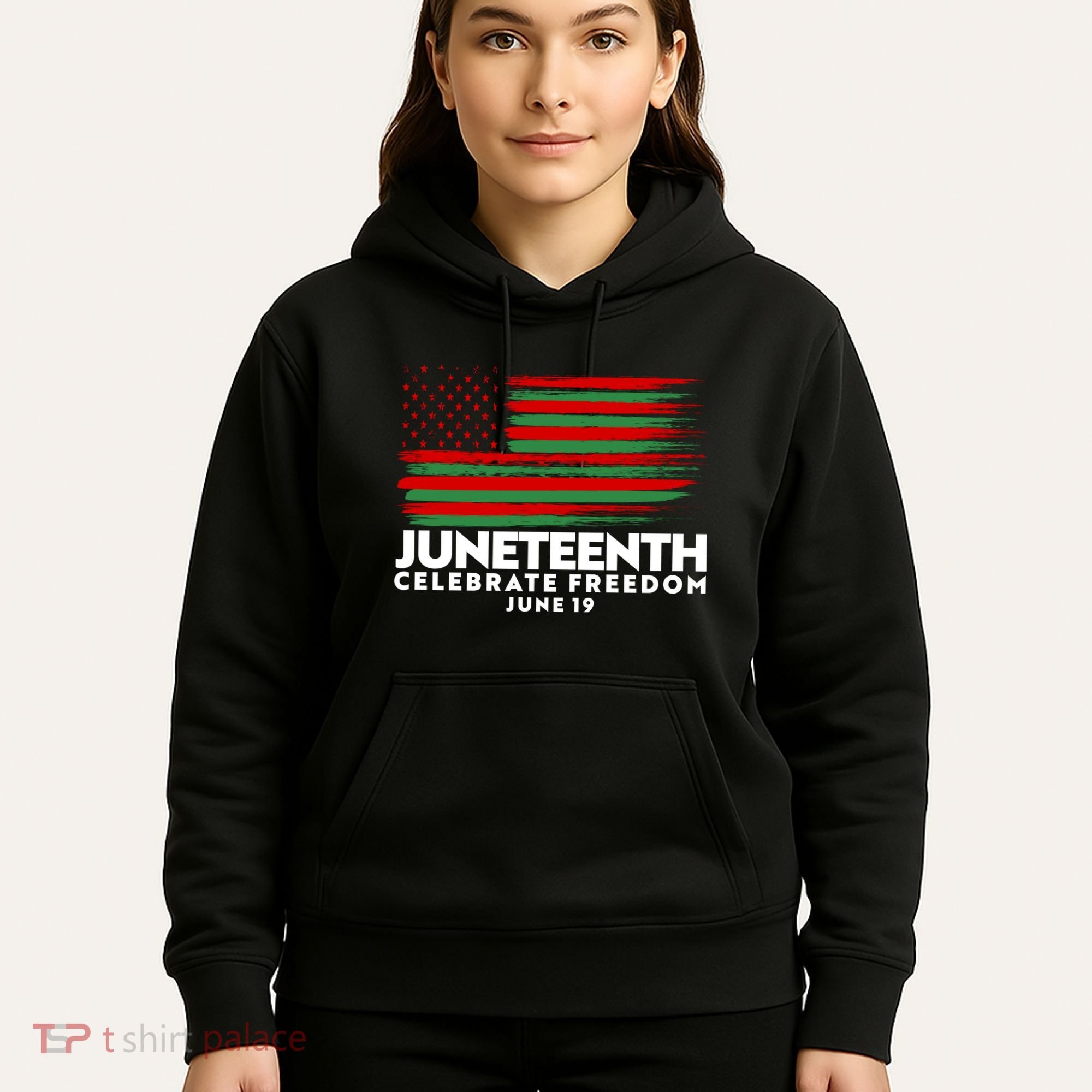Juneteenth US Flag Celebrate Freedom June 19 Hoodie