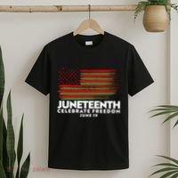 Juneteenth US Flag Celebrate Freedom June 19 T-Shirt thumb 2