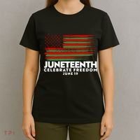 Juneteenth US Flag Celebrate Freedom June 19 T-Shirt thumb 4