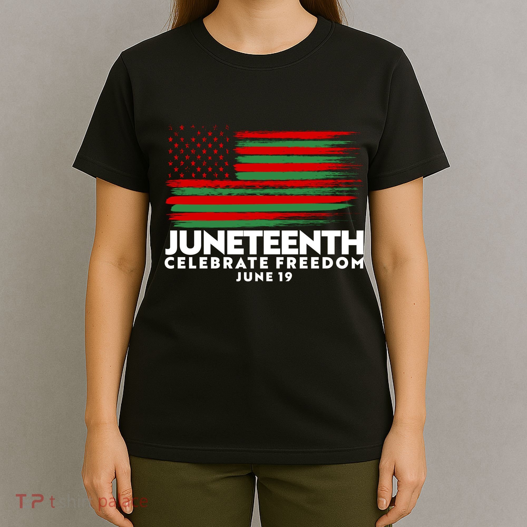 Juneteenth US Flag Celebrate Freedom June 19 T-Shirt