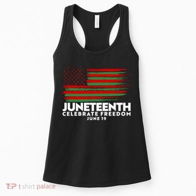 Juneteenth US Flag Celebrate Freedom June 19 Women's Tank Top