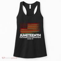 Juneteenth US Flag Celebrate Freedom June 19 Women's Tank Top thumb 0