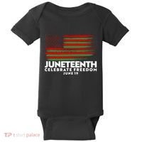 Juneteenth US Flag Celebrate Freedom June 19 Baby Bodysuit thumb 0