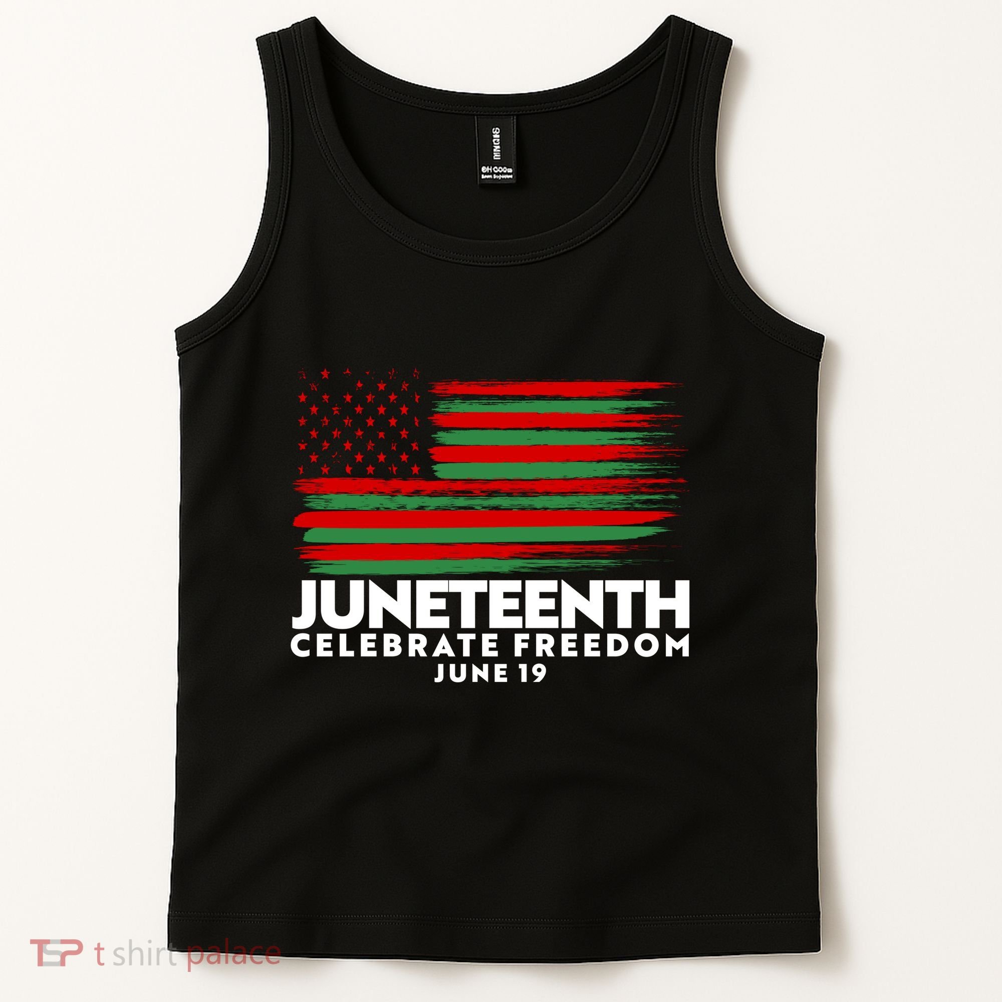 Juneteenth US Flag Celebrate Freedom June 19 Tank Top