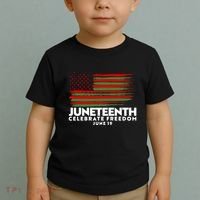 Juneteenth US Flag Celebrate Freedom June 19 Toddler T-Shirt thumb 2