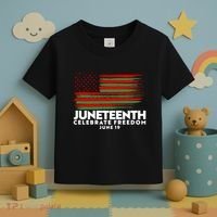 Juneteenth US Flag Celebrate Freedom June 19 Toddler T-Shirt thumb 3