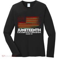 Juneteenth US Flag Celebrate Freedom June 19 Women's Long Sleeve Shirt thumb 0
