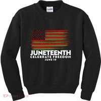 Juneteenth US Flag Celebrate Freedom June 19 Kids Sweatshirt thumb 0