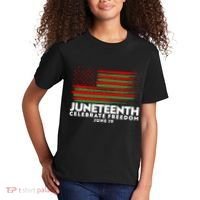Juneteenth US Flag Celebrate Freedom June 19 Kids T-Shirt thumb 2