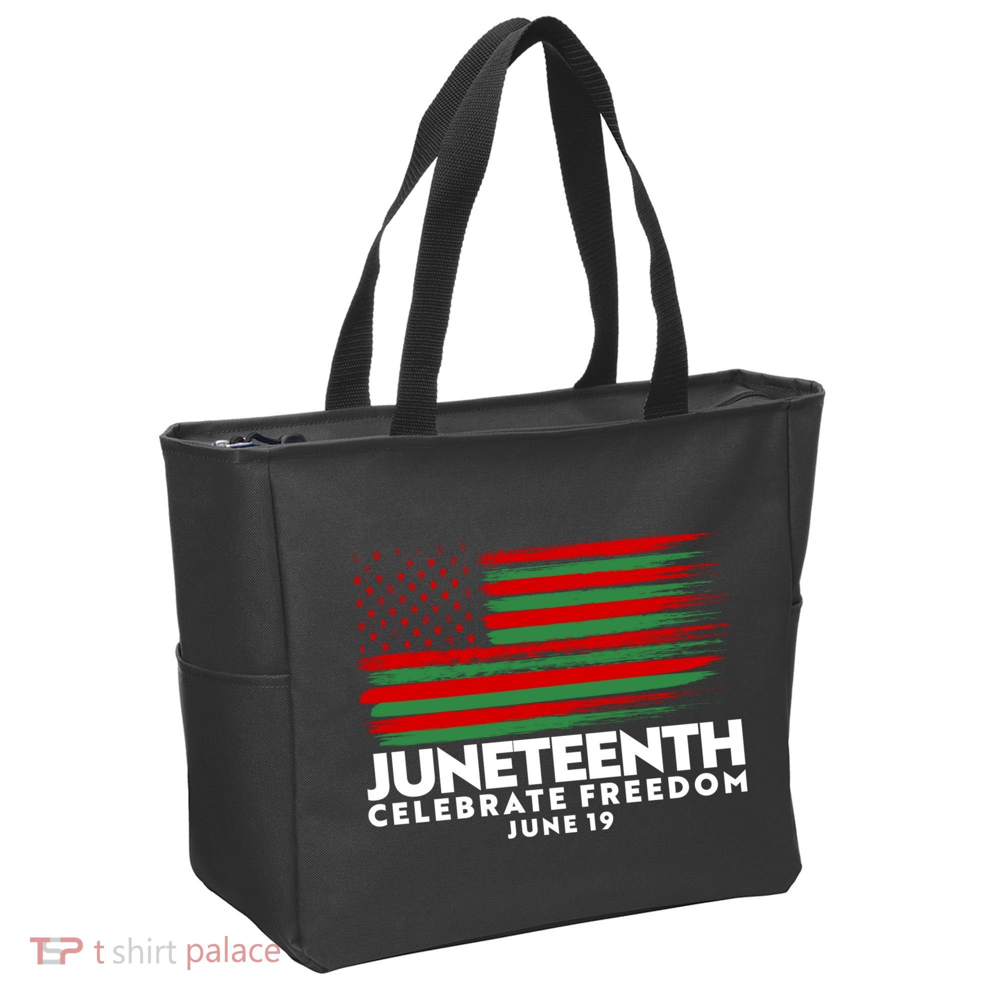 Juneteenth US Flag Celebrate Freedom June 19 Tote Bag