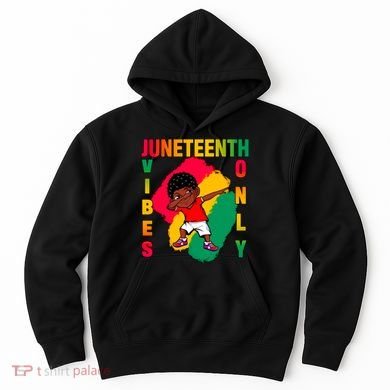 Juneteenth Vibes Only Dabbing African American Boys Hoodie