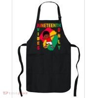 Juneteenth Vibes Only Dabbing African American Boys Apron thumb 0