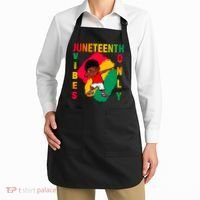 Juneteenth Vibes Only Dabbing African American Boys Apron thumb 2