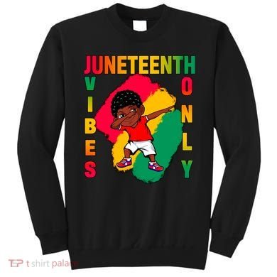 Juneteenth Vibes Only Dabbing African American Boys Sweatshirt