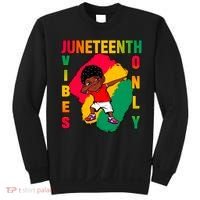 Juneteenth Vibes Only Dabbing African American Boys Sweatshirt thumb 0