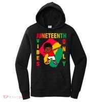 Juneteenth Vibes Only Dabbing African American Boys Women's Hoodie thumb 0