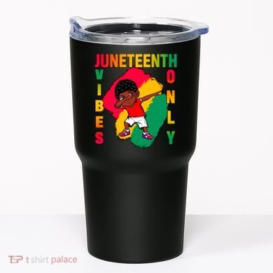 Juneteenth Vibes Only Dabbing African American Boys Tumbler