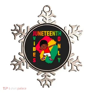 Juneteenth Vibes Only Dabbing African American Boys Ornament