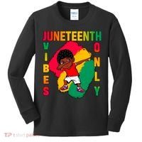 Juneteenth Vibes Only Dabbing African American Boys Kids Long Sleeve Shirt thumb 0
