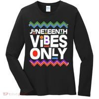 Juneteenth Vibes Only June 19 1865 Women's Long Sleeve Shirt thumb 0