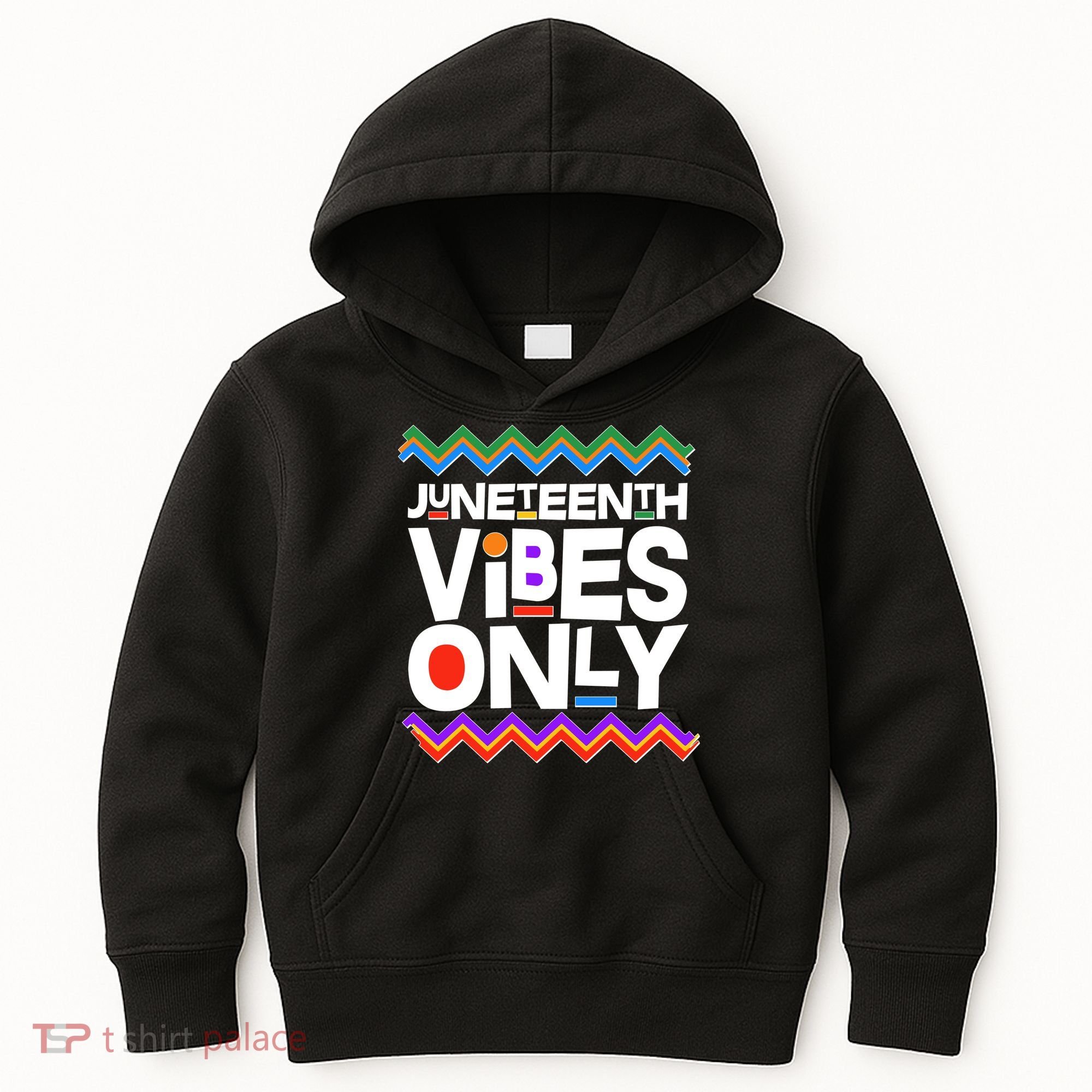 Juneteenth Vibes Only June 19 1865 Kids Hoodie