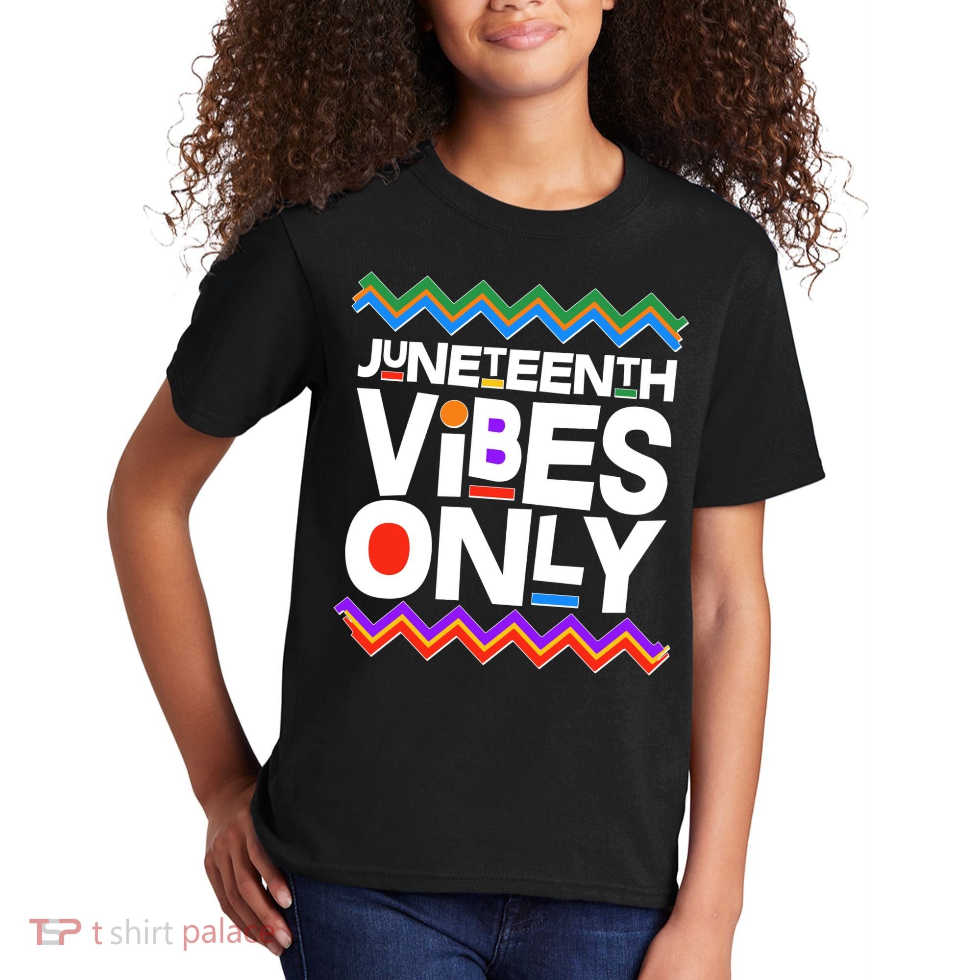 Juneteenth Vibes Only June 19 1865 Kids T-Shirt