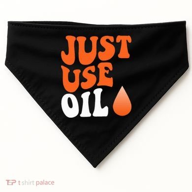 Just Use Oil Retro Vintage  USA-Made Doggie Bandana