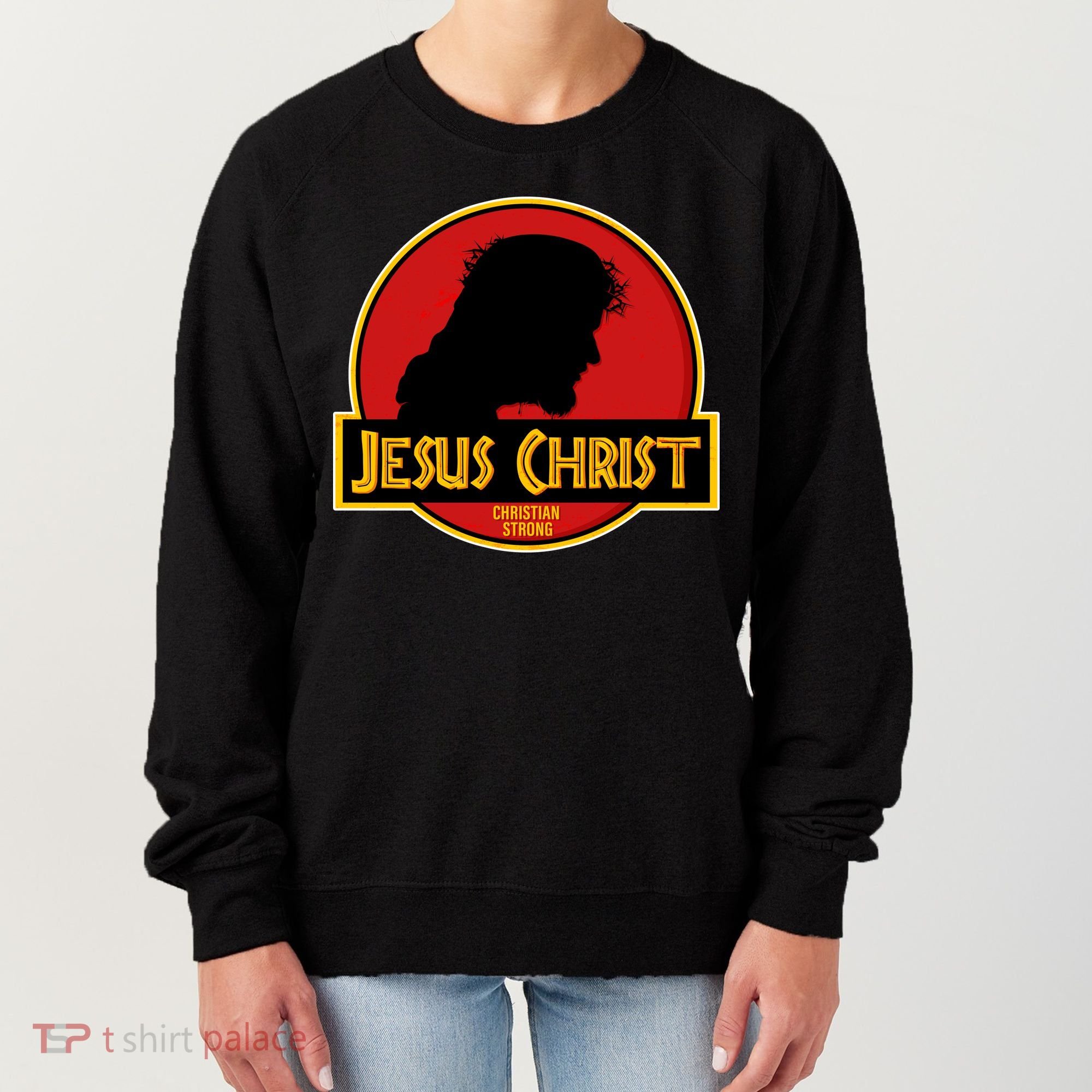 Jurassic Jesus Christ Christian Faith Women's Sweatshirt