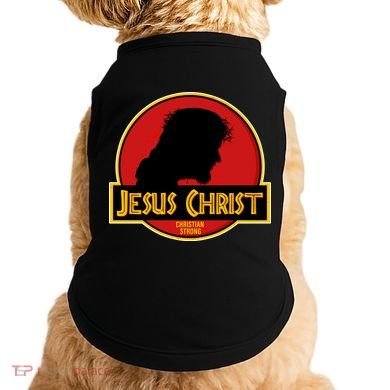 Jurassic Jesus Christ Christian Faith Doggie Tank